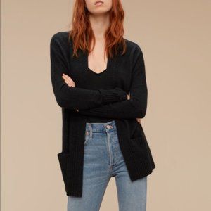 Aritzia talula Lenox black cardigan sweater